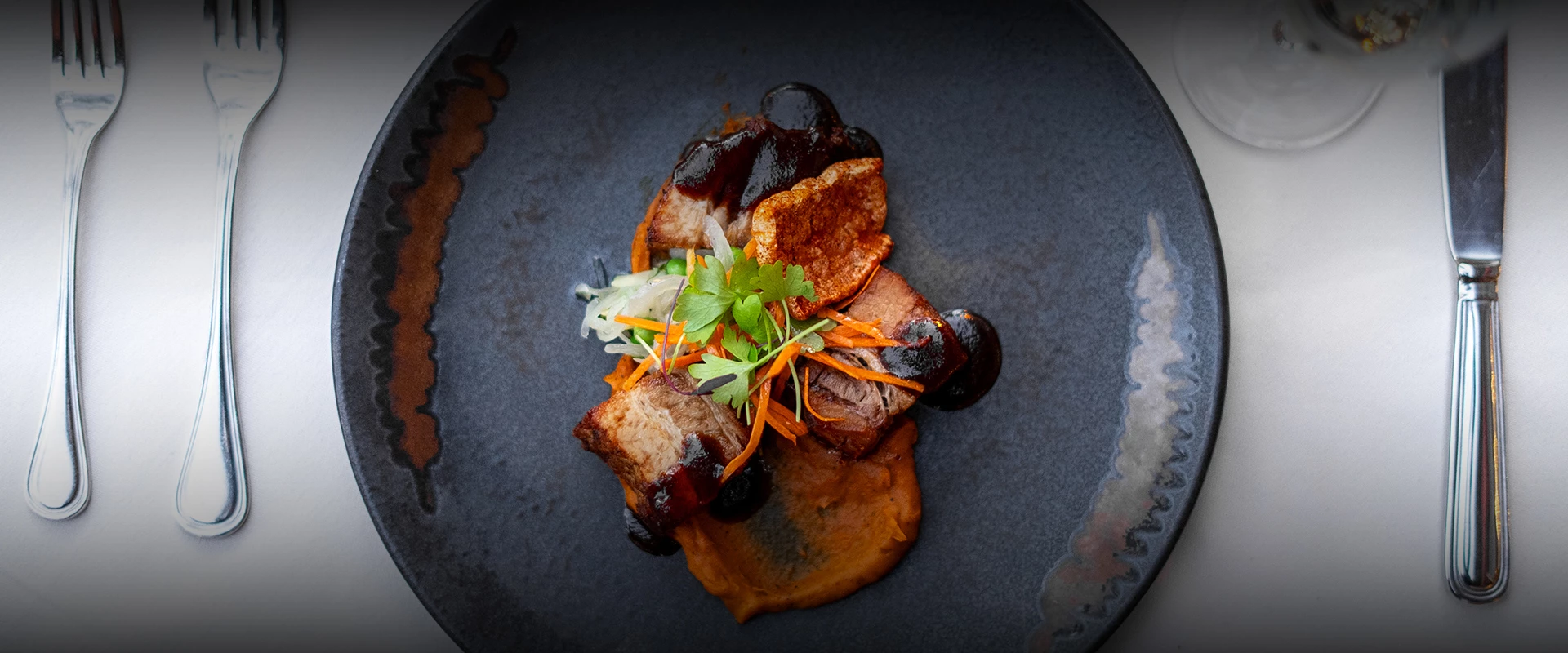 a plate of food on a plate