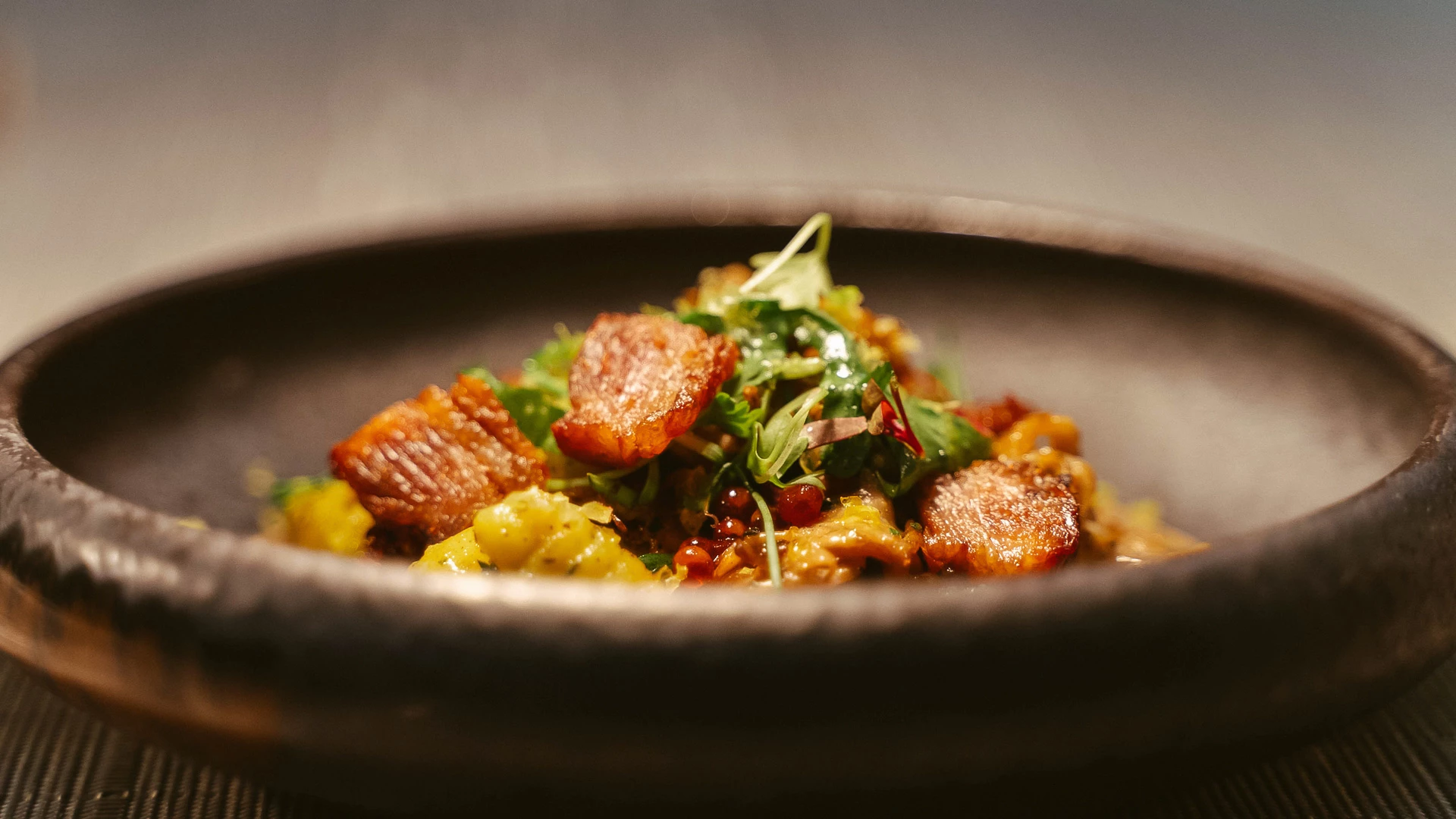 a plate of food on a table