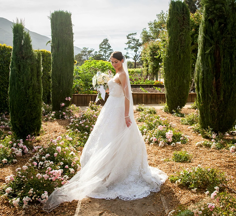 a woman in a wedding dress