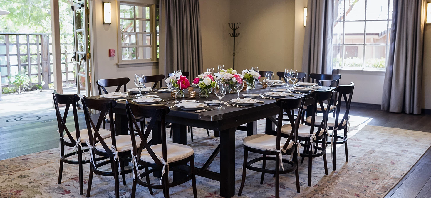 a table set for a dinner party