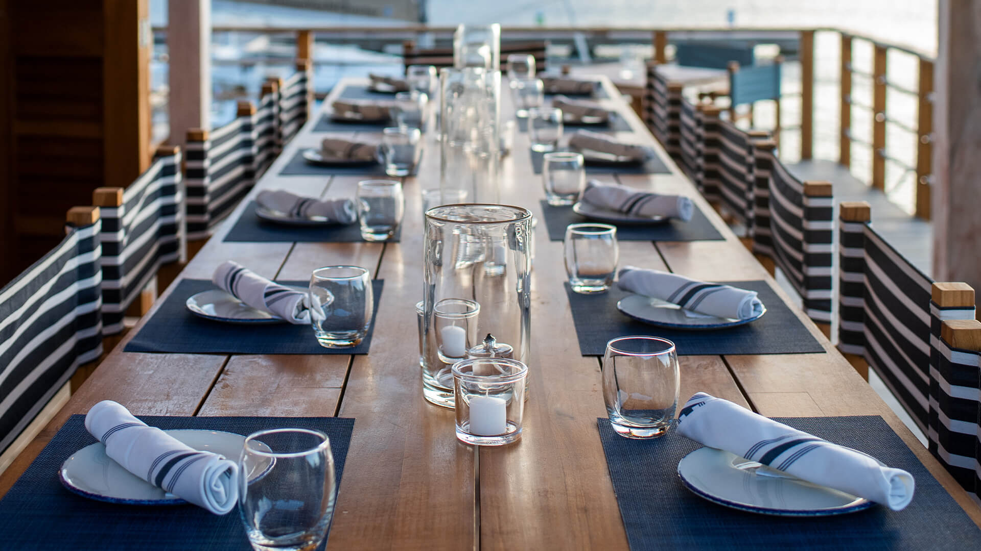 a table set for a dinner party