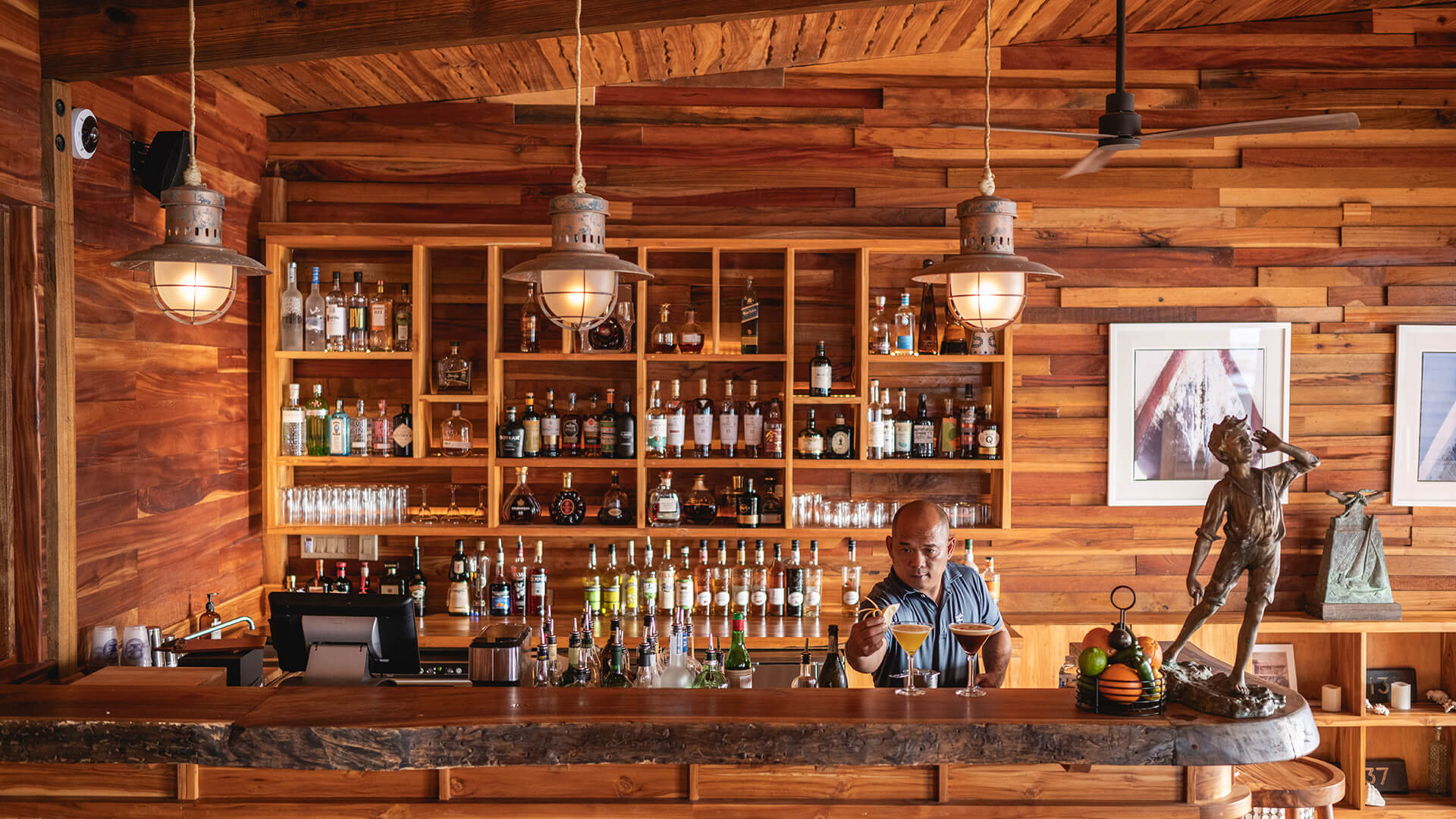 a man sitting at a bar