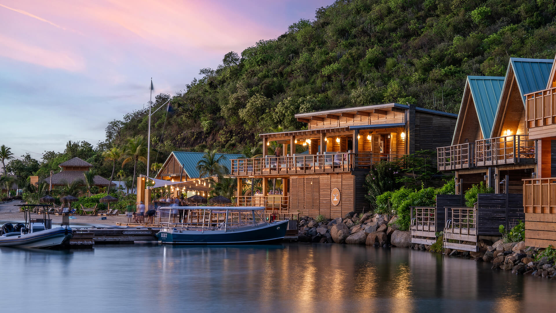 a building next to a body of water