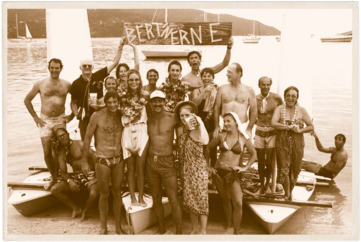 a group of people posing for a photo