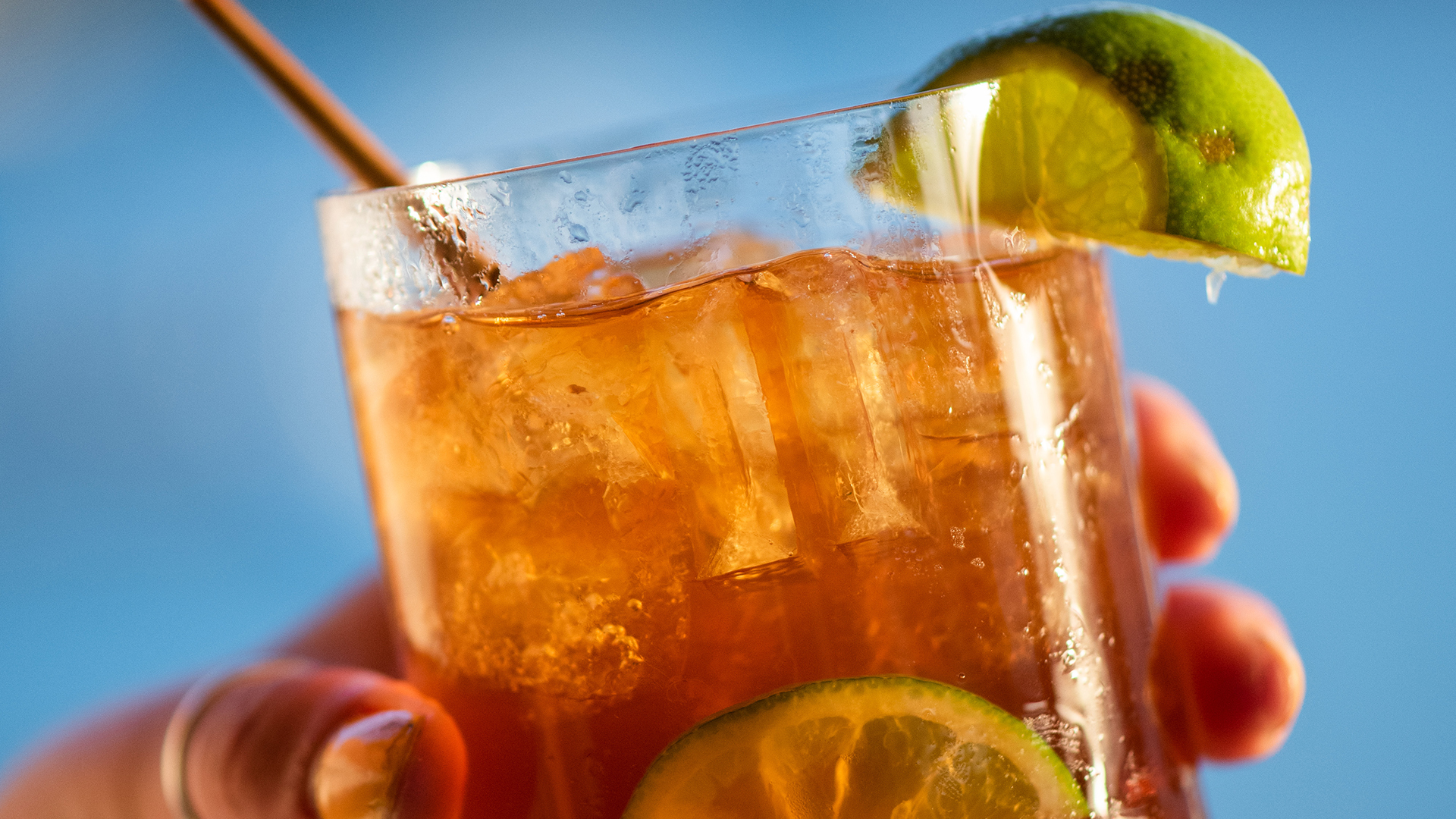 a close up of a drink