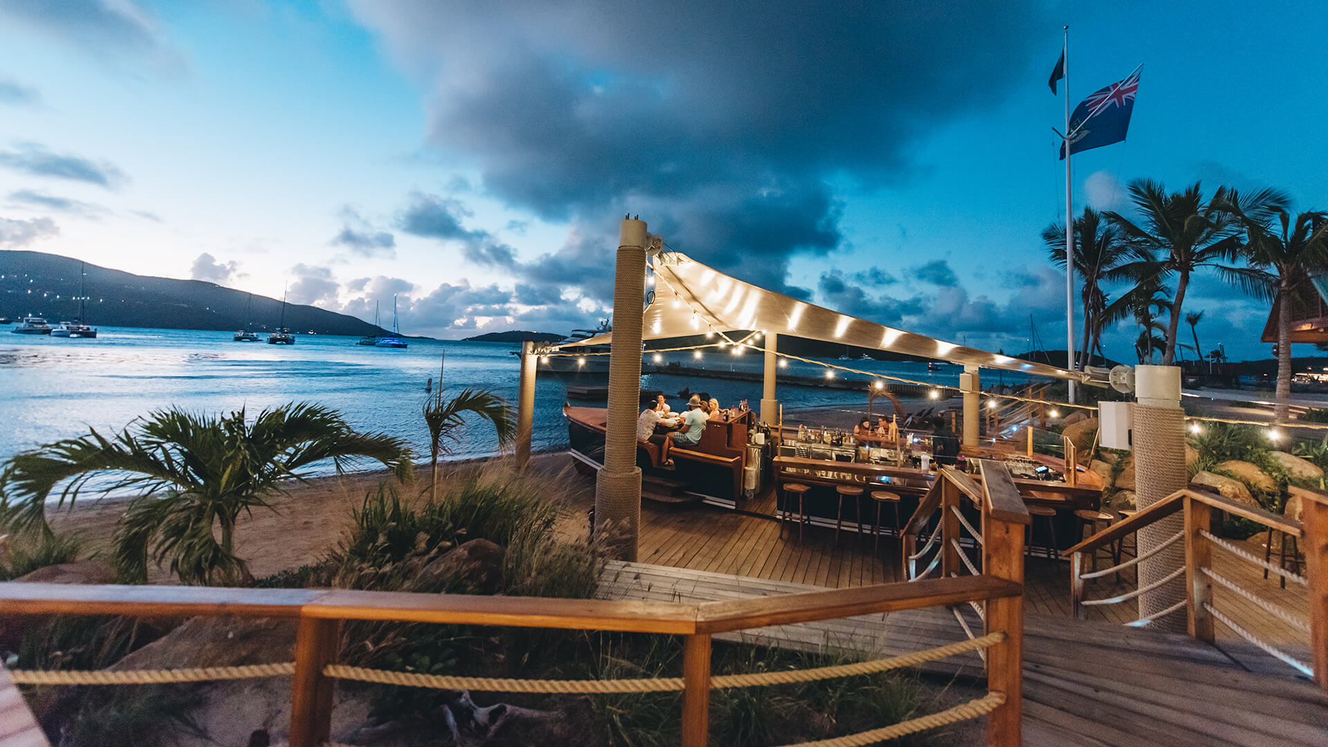 a restaurant on a beach