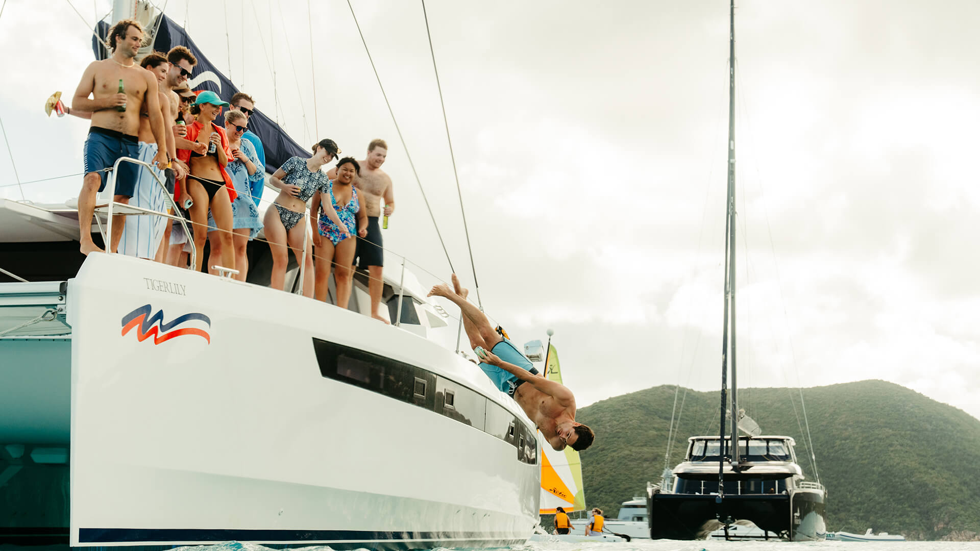 a group of people on a boat