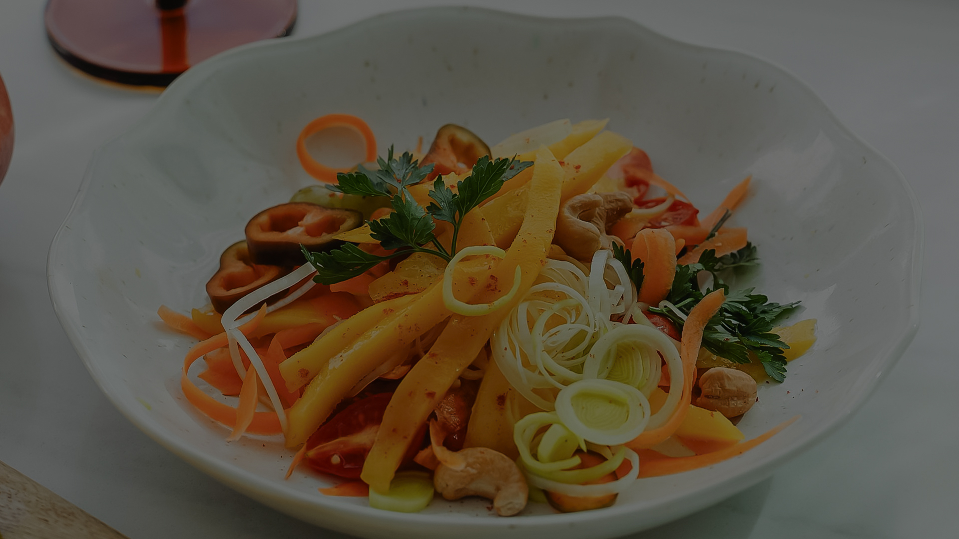 a plate of food on a table