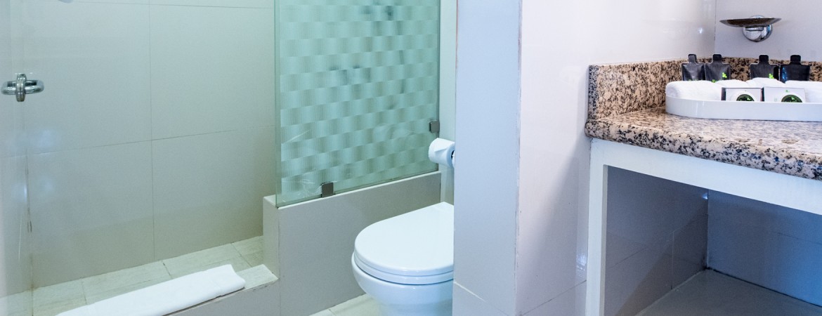 a toilet in a bathroom