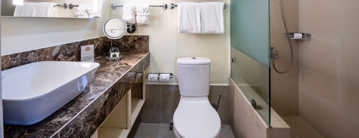 a bathroom with a toilet and sink