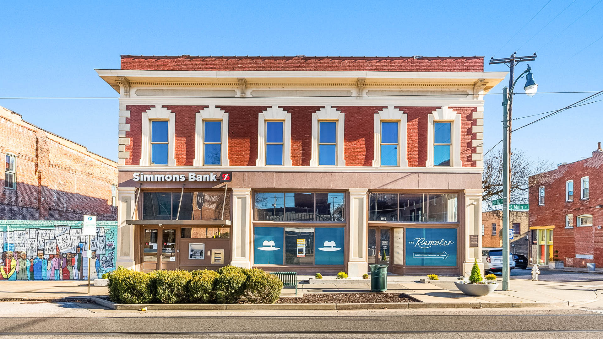 a building with a sign on the front
