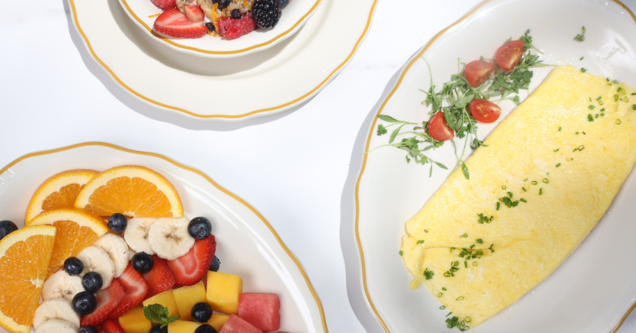 a plate of food on a table