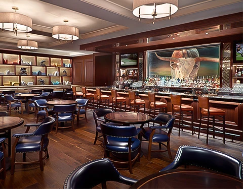 a room with tables and chairs