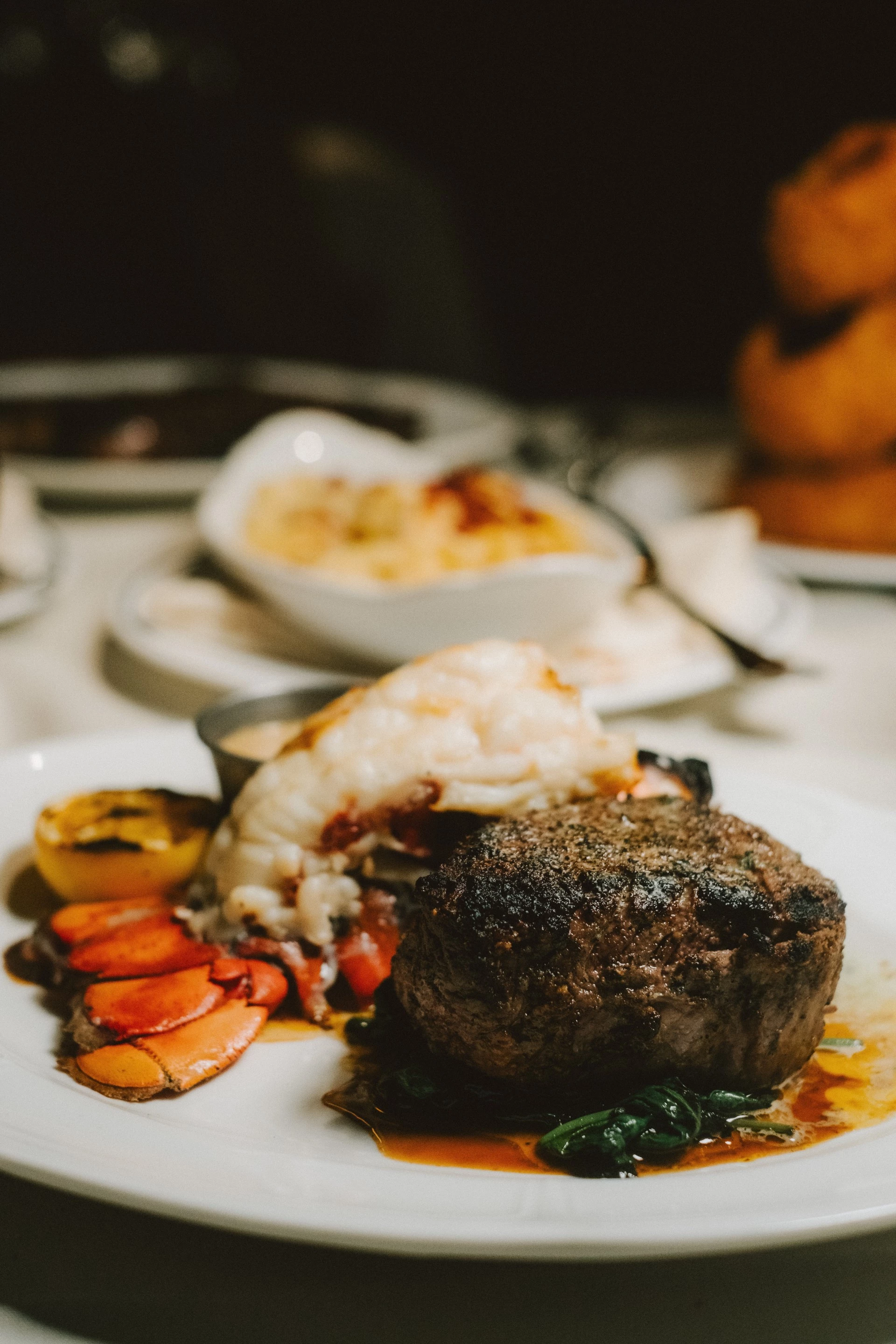 a plate of food on a table