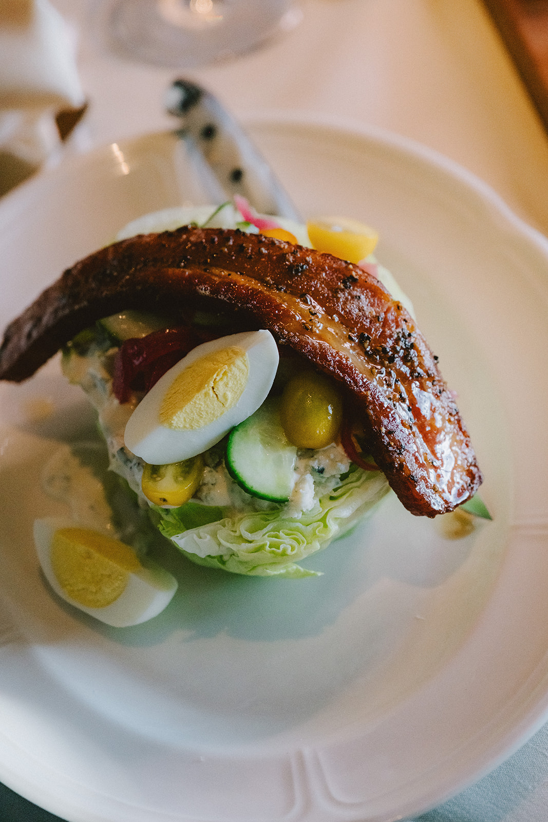 a plate of food on a table