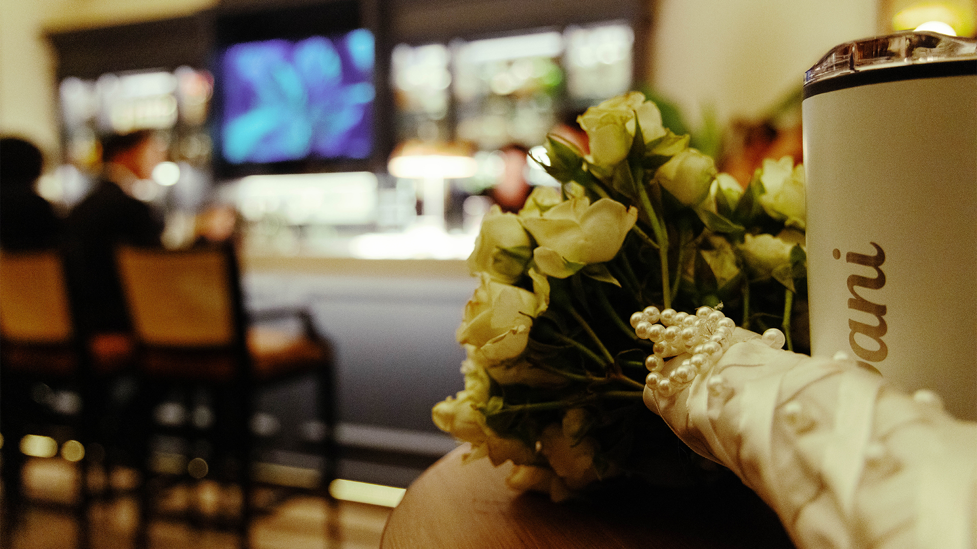 a bouquet of flowers on a table