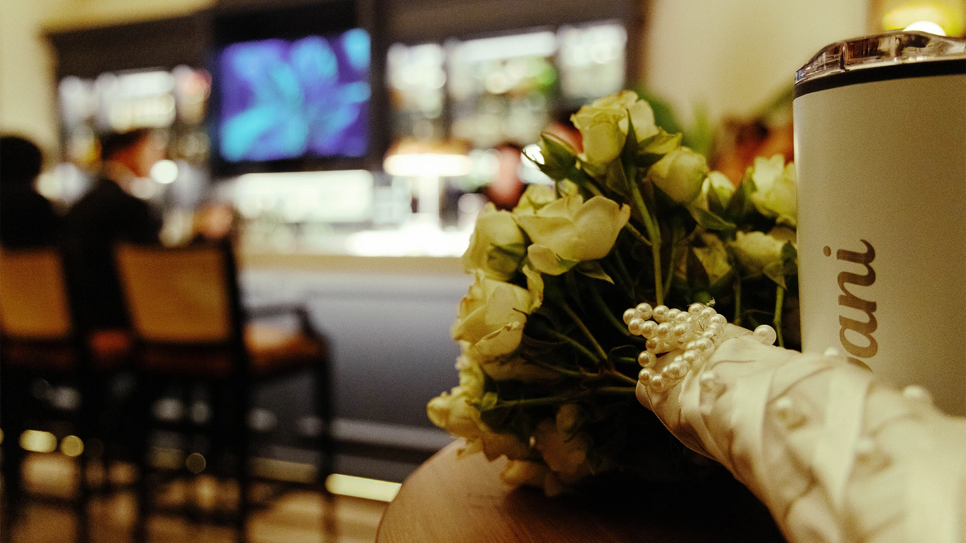 a bouquet of flowers on a table