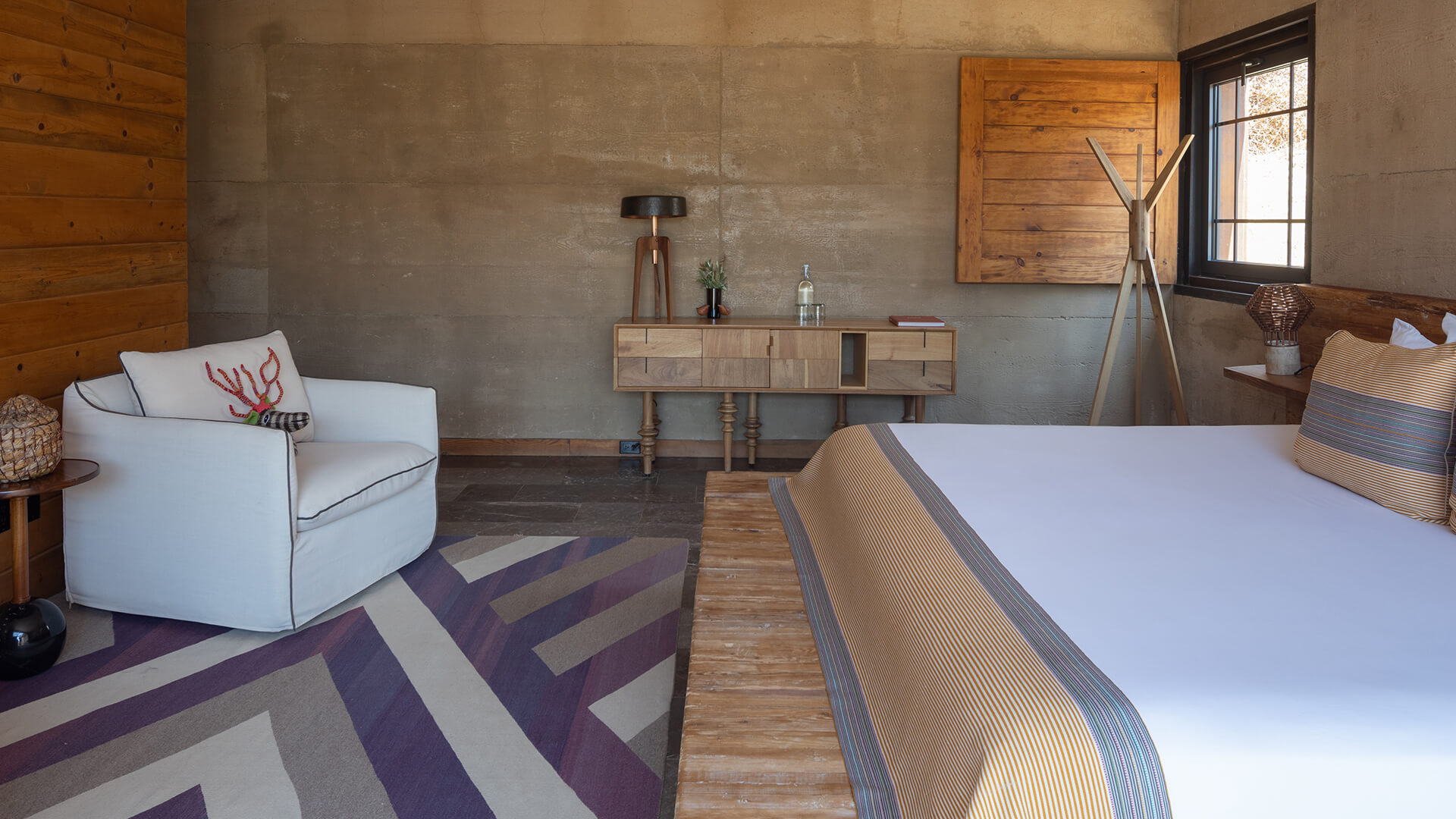 a room with a bed and a couch