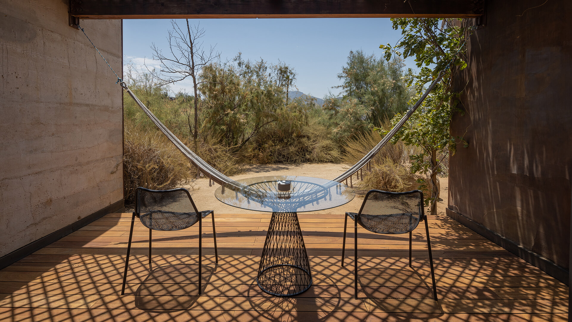 a hammock on a table