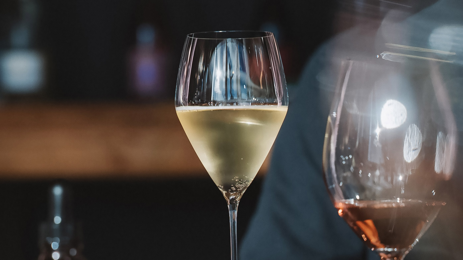 a glass of white wine