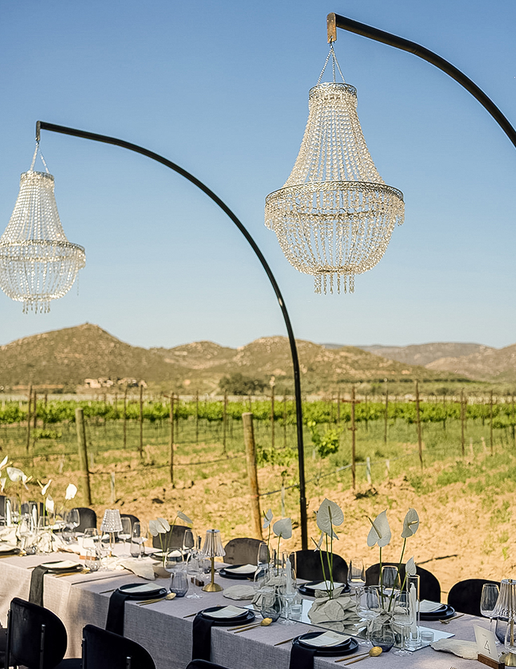 a table set for a dinner party