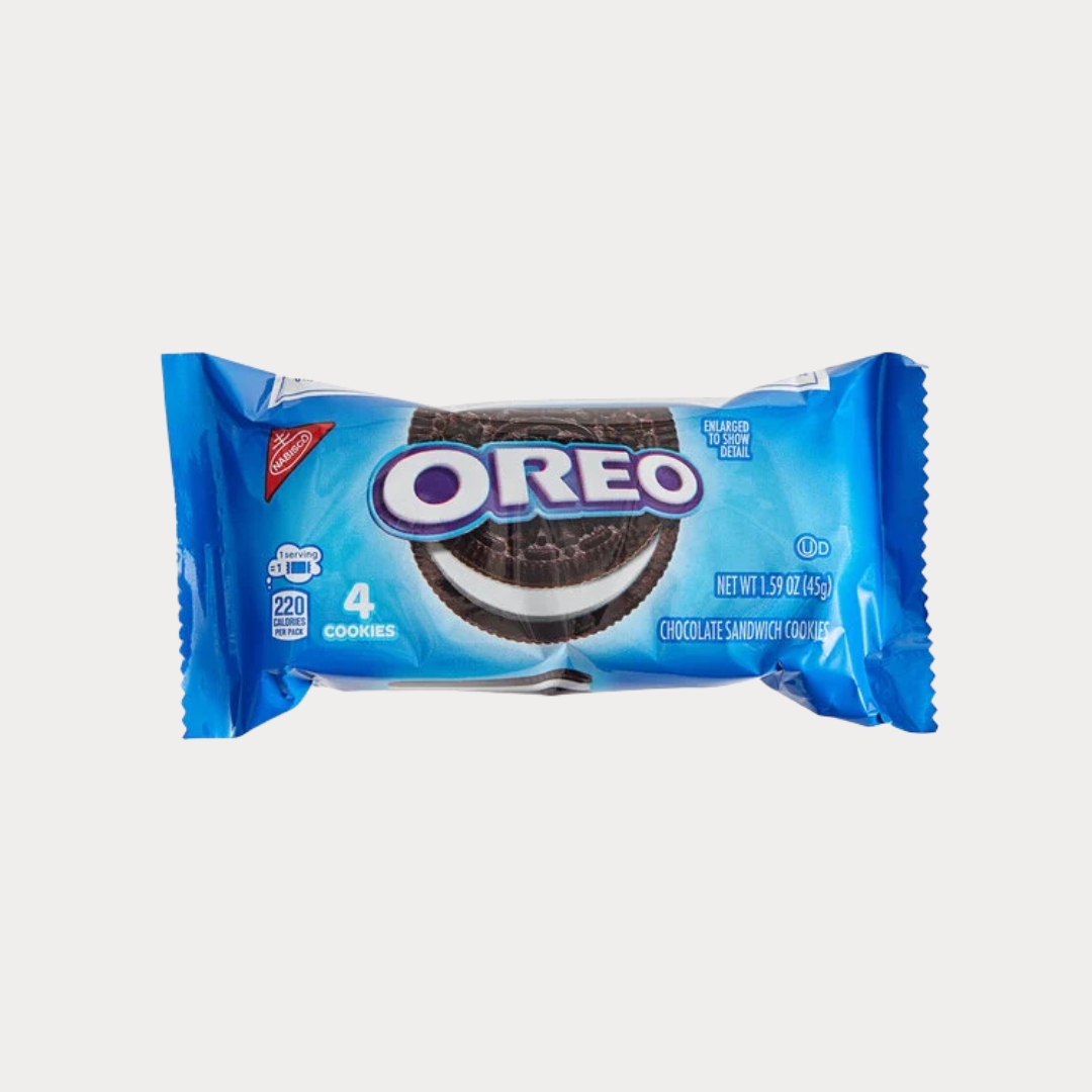 a blue package of oreo cookies