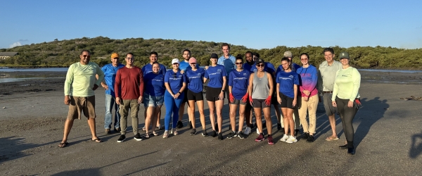 a group of people posing for a photo