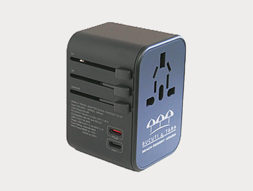 a black and blue adapter