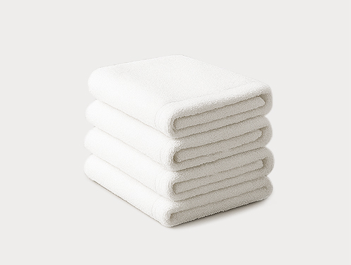 a stack of white towels