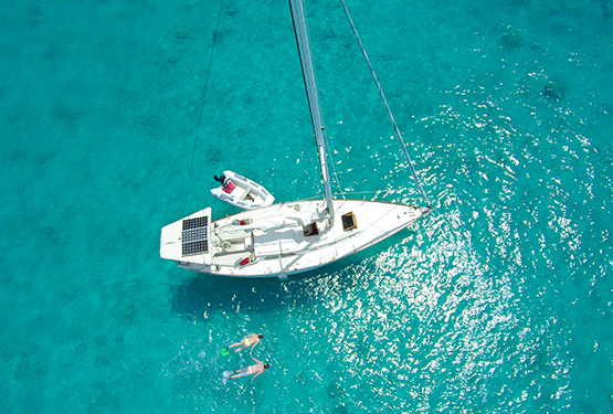 a sailboat in the water