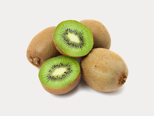 a group of kiwis with one cut in half