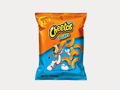 a bag of cheetos