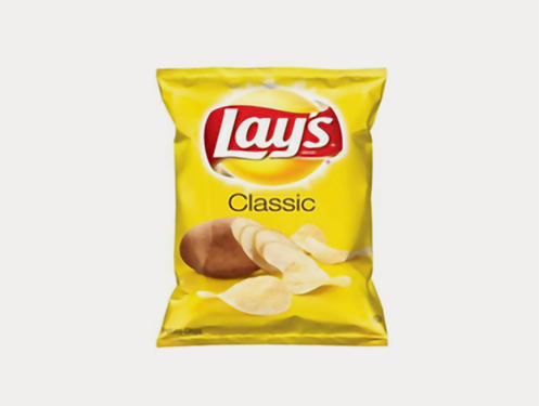 a yellow bag of potato chips