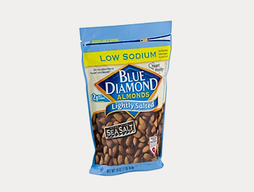 a bag of food on a white background