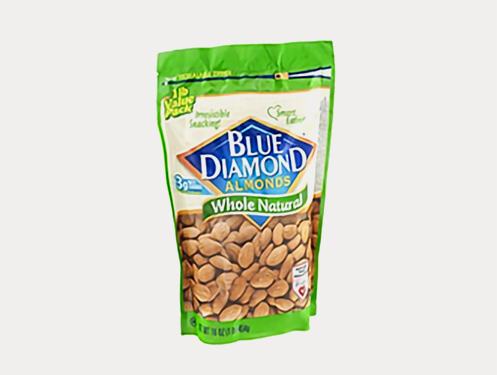 a bag of almonds