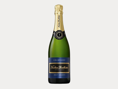 a bottle of champagne with a gold label
