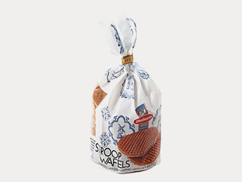 a bag of cookies on a white background
