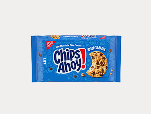 a blue package of chips