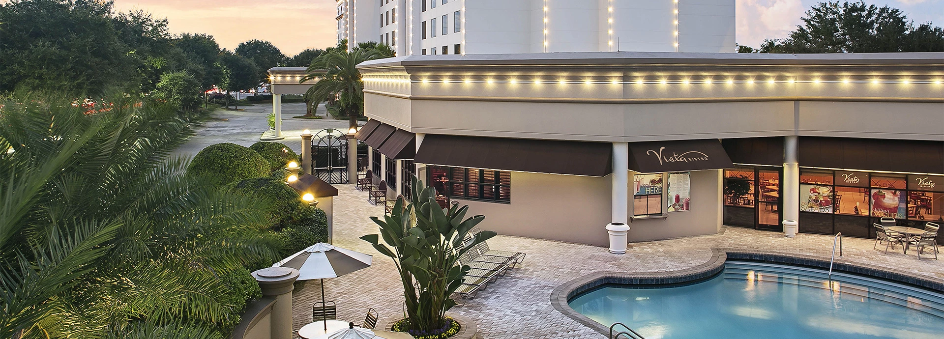 Exterior of pool area at Buena Vista Suites 