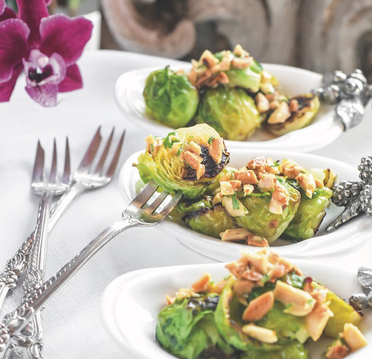 a couple plates of food