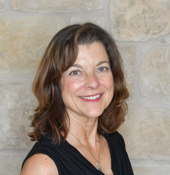 a woman smiling at camera