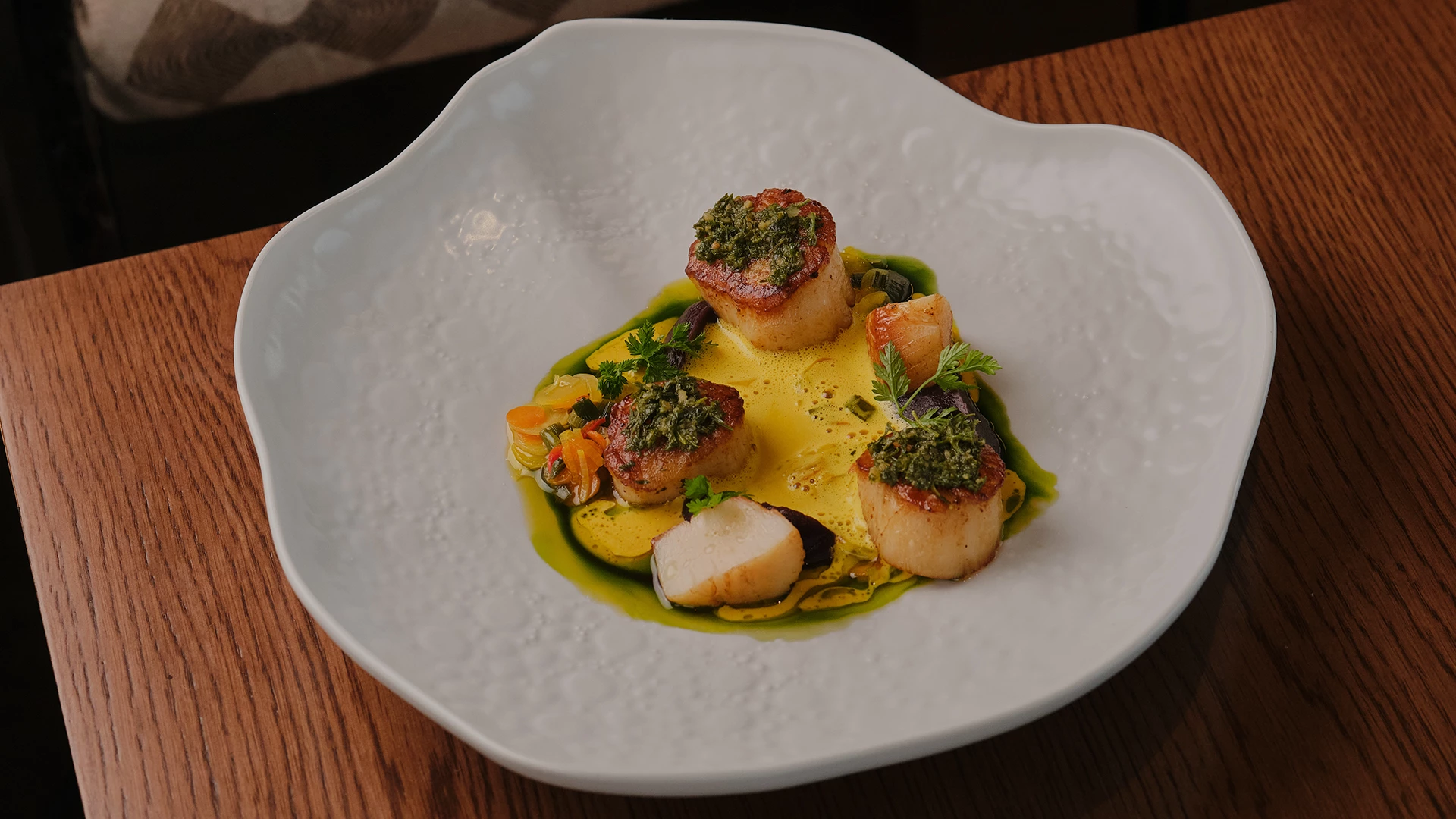 a plate of food on a table