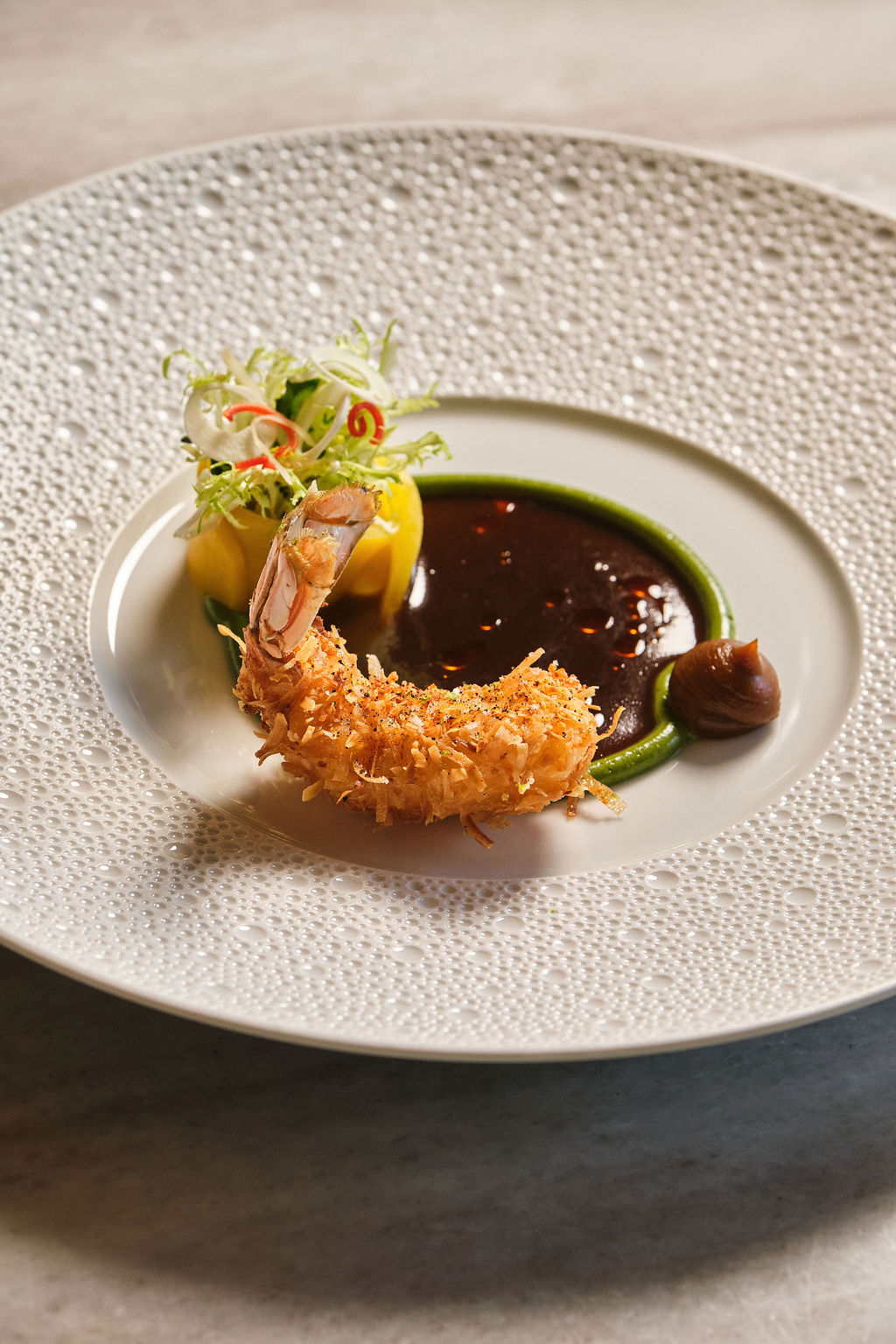 a plate of food on a table