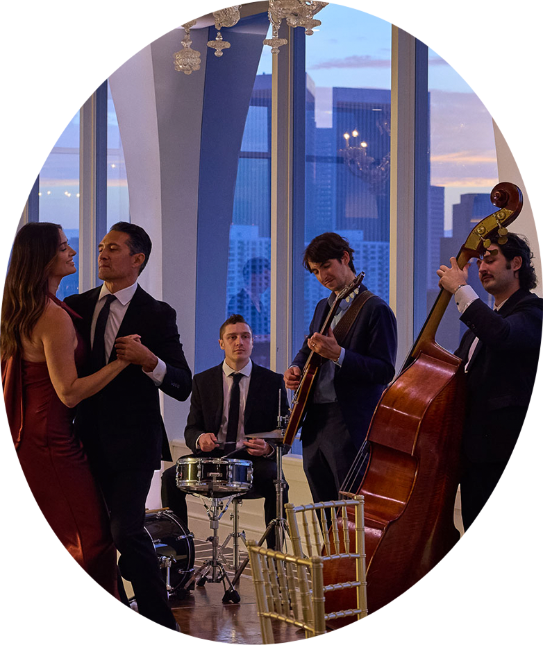 a group of people playing instruments