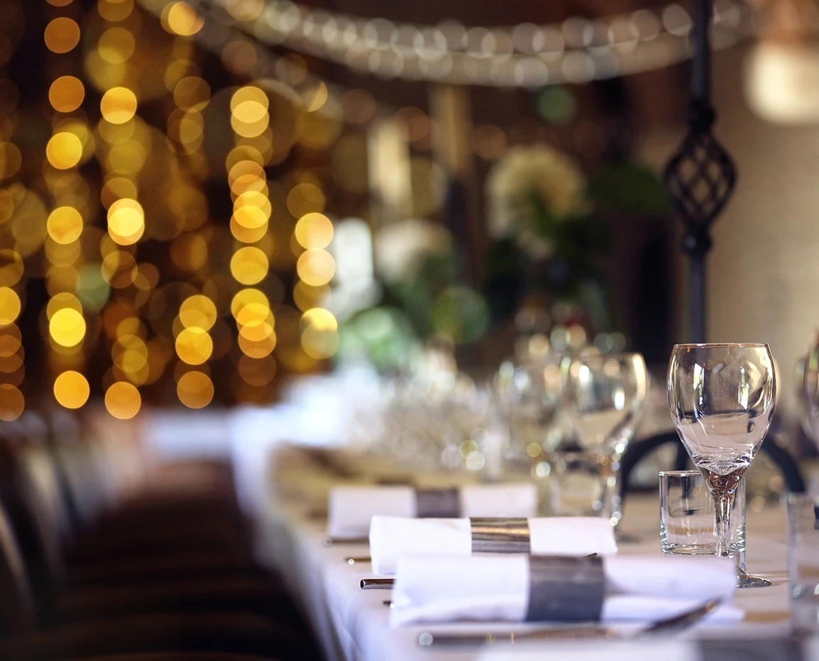 a table set for a dinner party