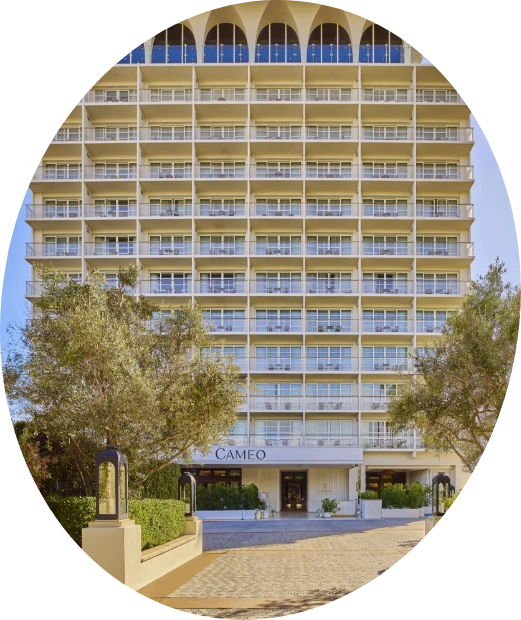 a large building with many balconies