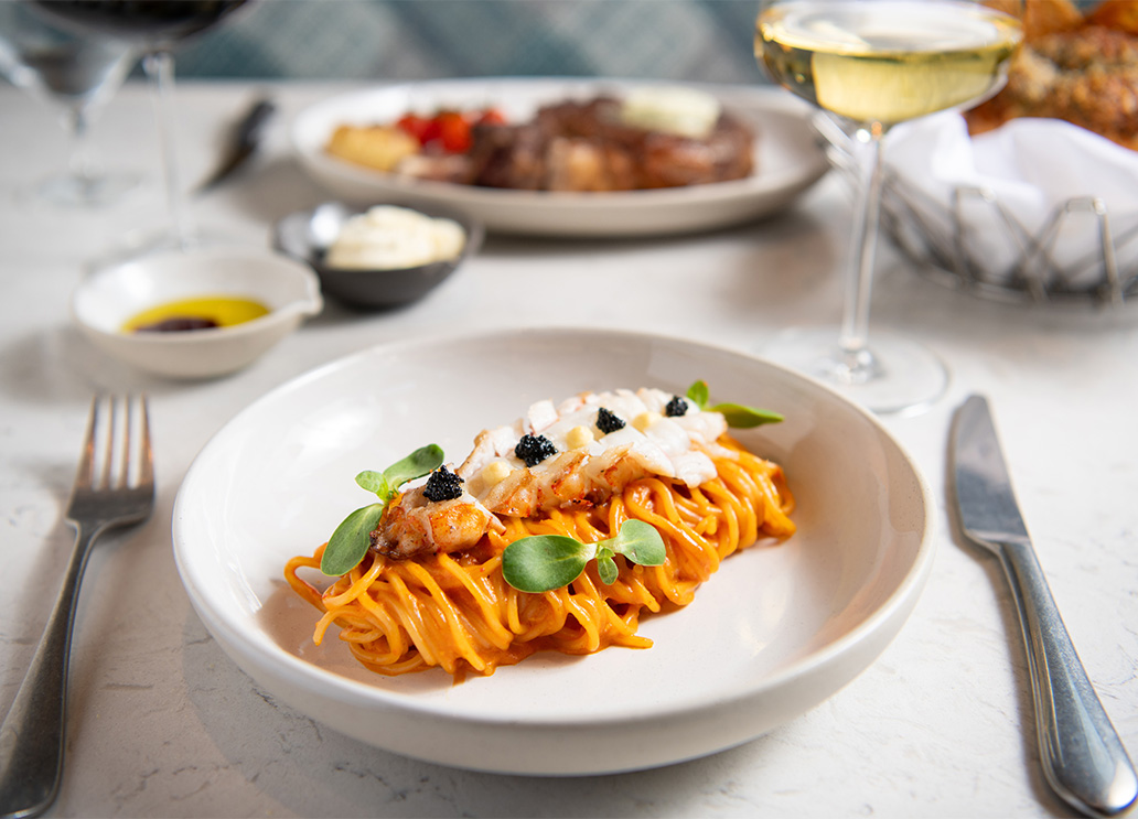 a plate of food on a table