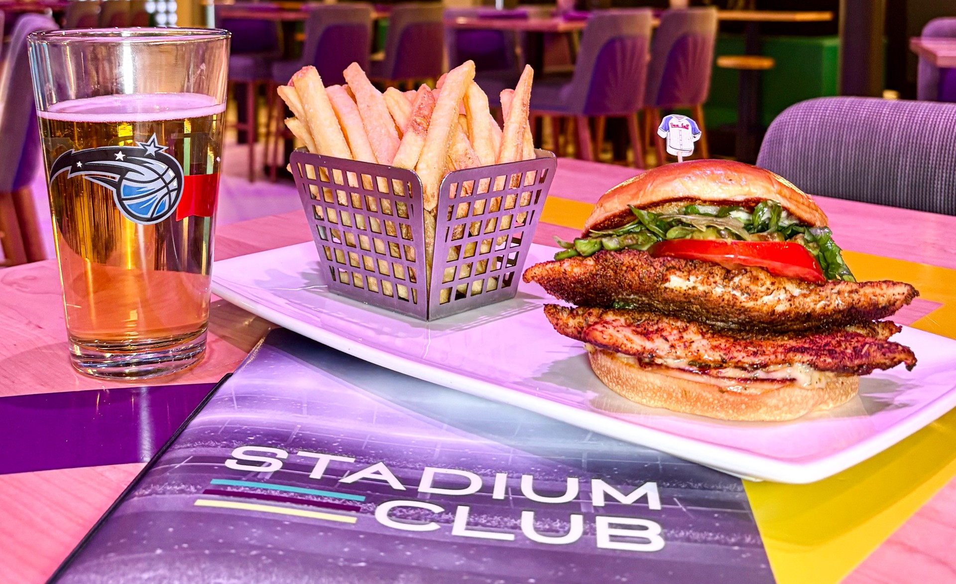 a burger and fries on a plate