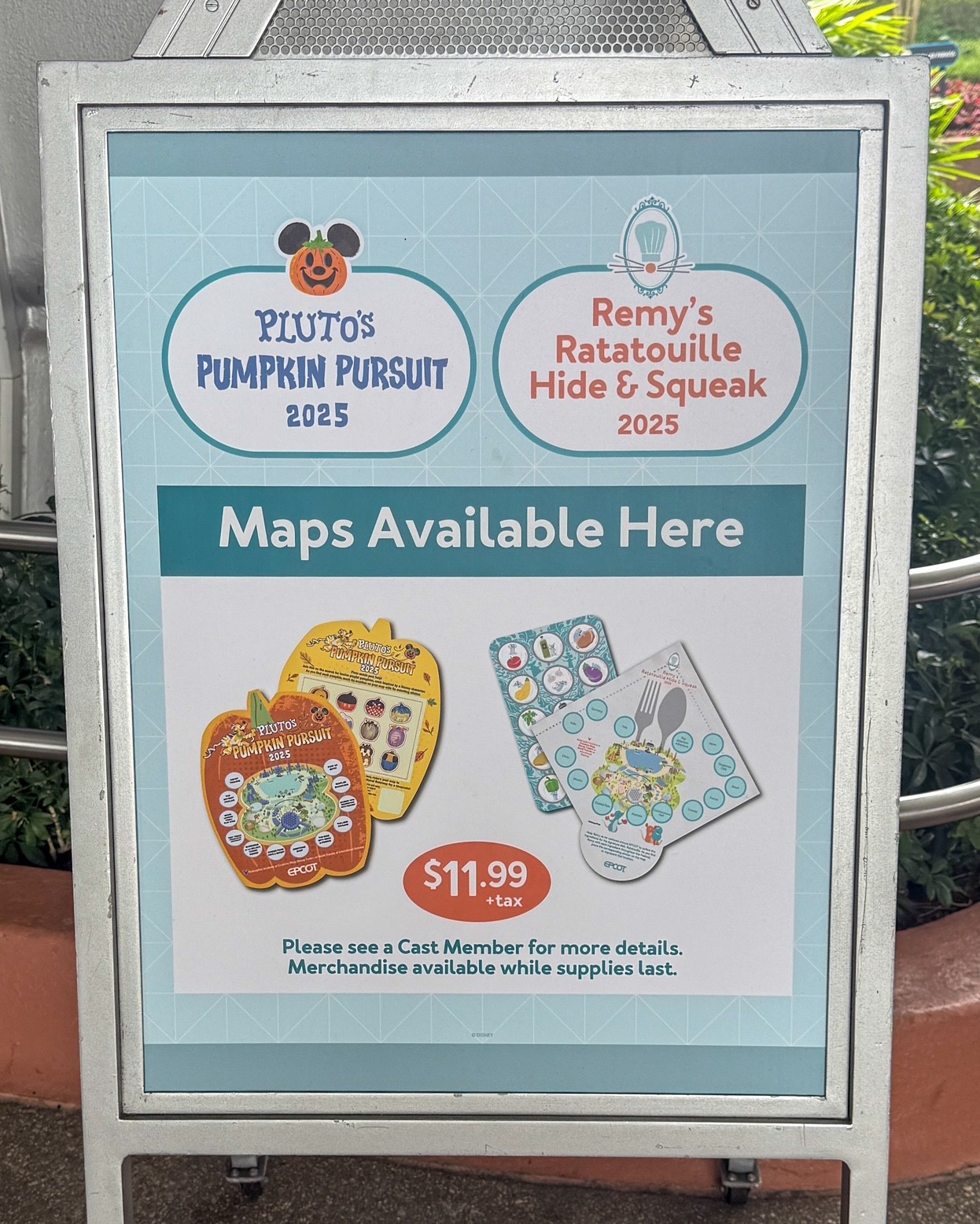 a sign with a picture of a pumpkin