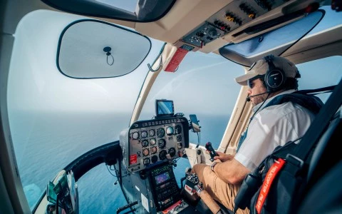 a person in a cockpit